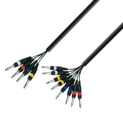 Kabel Multicore 4 x jack stereo 6,3 mm – 8 x jack mono 6,3 mm, 5 m. Sklep Relax. Adam Hall Cables K3 L8 VP 0500.