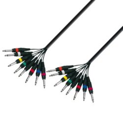 Adam Hall Cables K3 L8 PP 0500 Kabel Multicore 8 x jack mono 6,3 mm – 8 x jack mono 6,3 mm, 5 m