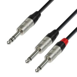Adam Hall Cables K4 YVPP 0150 Kabel audio REAN jack stereo 6,3 mm – 2 x jack mono 6,3 mm, 1,5 m