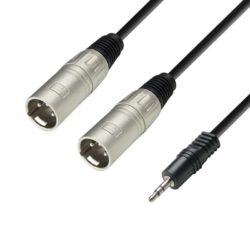 Adam Hall Cables K3 YWMM 0100 Audio Cable 3.5 mm Jack stereo to 2 x XLR męski 1 m