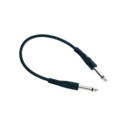 Kabel instrumentalny, kabel sygnałowy jack mono 6,3 mm, 15 cm